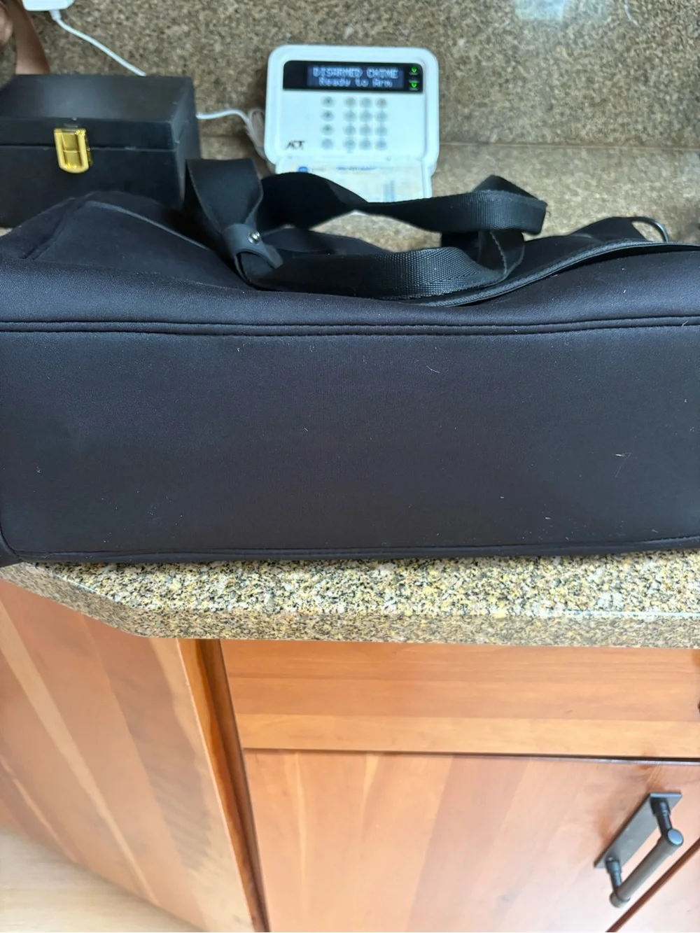 Dagne Dover Wade Neoprene Diaper Tote Bag Black Baby Travel Work Bag